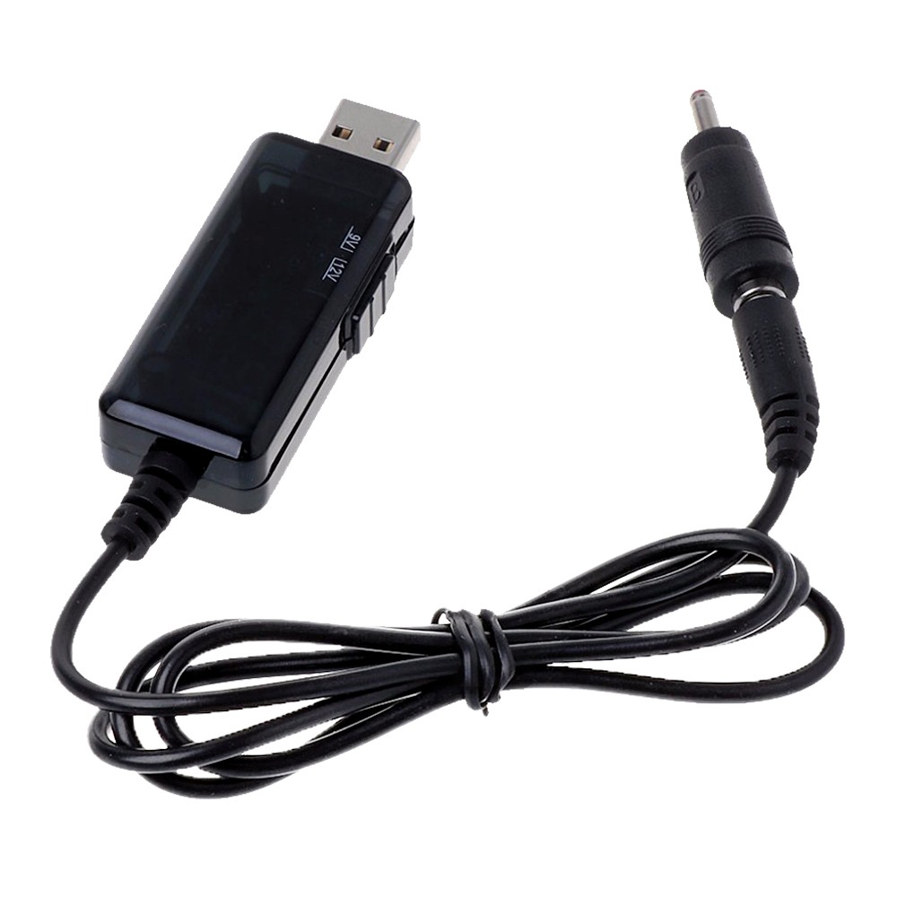 USB 5V to DC 9V/12V Charging Cable with LED Display